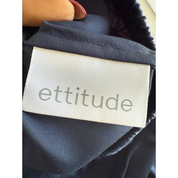 NWT Ettitude Bamboo‎ Silky PJ Set - Women's Navy Blue Cami & Shorts 2 Piece Set - Picture 10 of 11